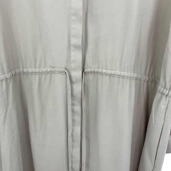 Nordstrom Long Sleeve Drawstring Waist Shirtdress Tan Size Large - Picture 7 of 14
